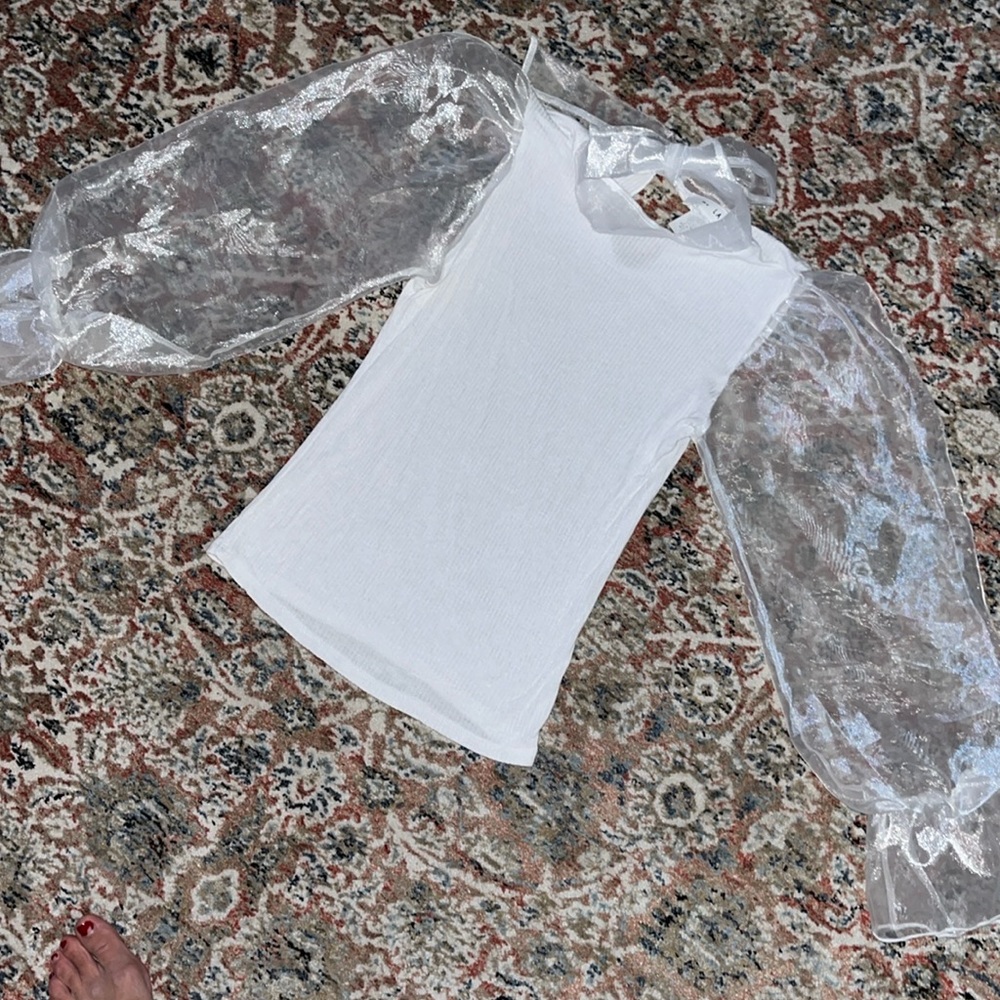 White, organza shirt